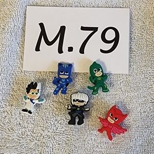 M.079- Croc charms accessories buttons, PJ Masks